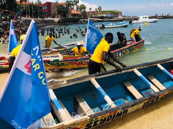 Groupe Kirène | Kirène accompagne chaque année la traversée Dakar- Gorée organisée par la Fédération Sénégalaise de Natation