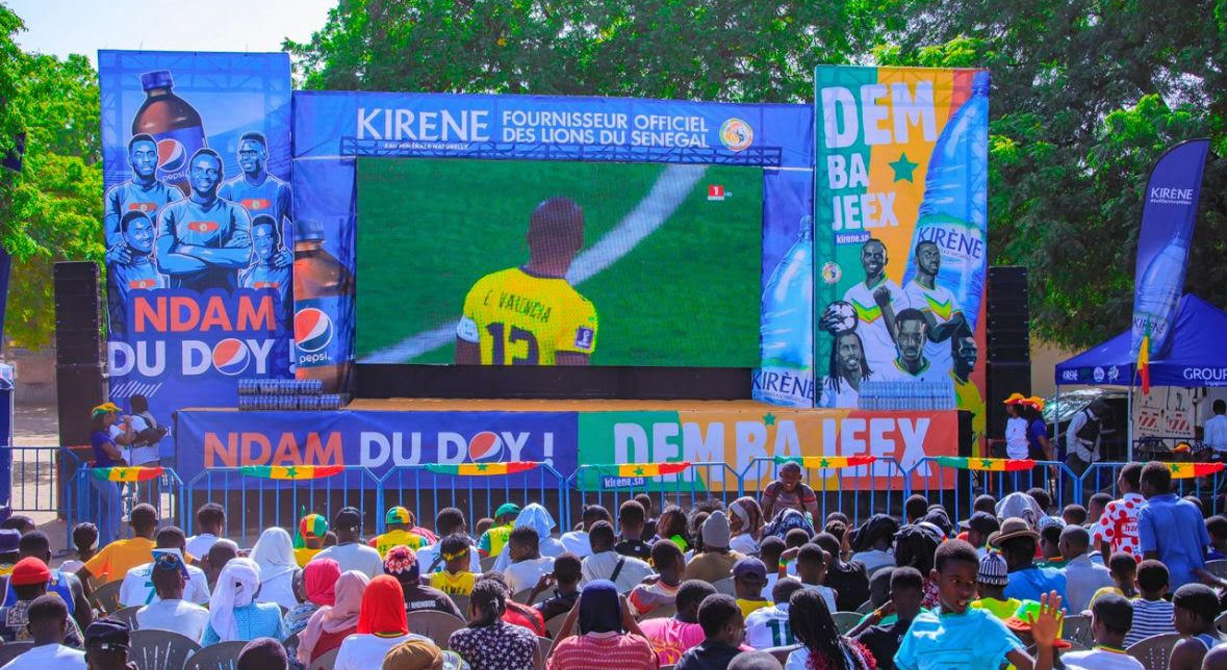 Groupe Kirène | Mise en place d'un Fanzone durant les matchs du Sénégal lors de la CAN